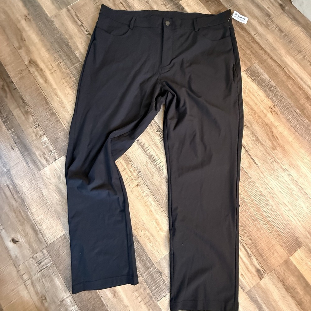 Old Navy Men's Active Tech Hybrid Pants 40x30 Black, Slim, 4-Way Stretch New